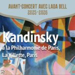 Image associée à la page de préparation de l’exposition Kandinsky, consacrée à la musique des couleurs, à la synthèse des arts, à la synesthésie et au lien entre peinture, son et émotion.2