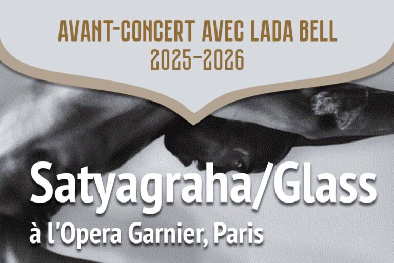 Préparation avant concert Satyagraha Philip Glass